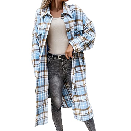 Veste chemise à carreaux en laine pour femme le style casual d'hiver