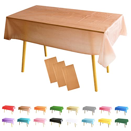 3 Paquet Mantel de Rectangular Café Mantel Desecheble Mantel Impermeable de Poliéster (137 x 274 cm/54 x 108 Pulgadas) Cubre Mesas para Fiestas, Cumpleaños, Bodas,Bares, Artesanías, Exposiciones Cover