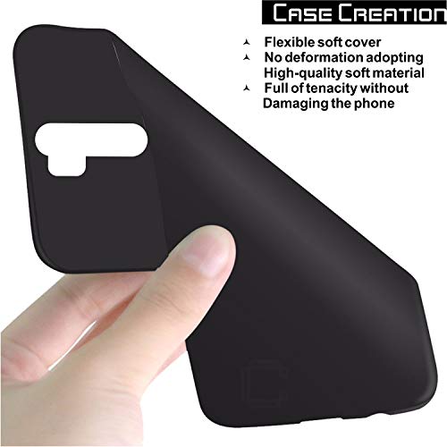 Image of Case Creation for Redmi Note 9 Pro Max 2021 Back case, Xiaomi Redmi Note 9 Pro Max Slim Flexible Smart Look case with 360 Camera All Angle Protection (Pure Black)