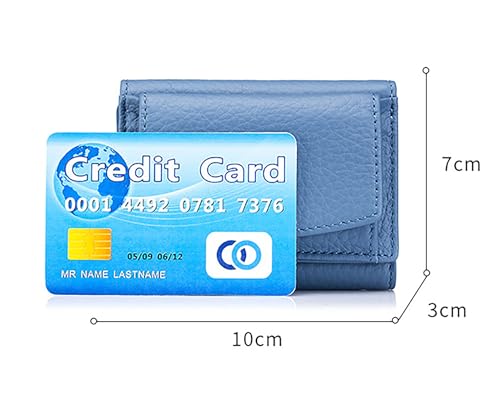 New Genuine Leather RFID Blocking Card Holder Organizer Pocket Mini Wallet, Premium Leather Wallet for Women3