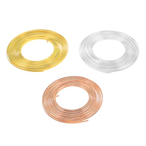Alambre plano de aluminio Hohopeti flexible para moldear figuras y adornos sin esfuerzo