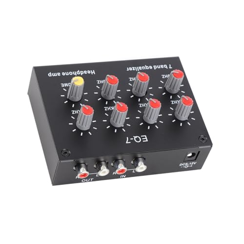 Ecualizador de sonido digital gráfico de 7 bandas Zunate, con amplificación dual canal y amplificador para auriculares, para audio automotriz y control de sonido en teléfonos móviles miniatura 5