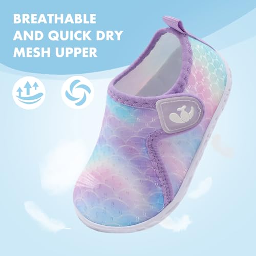 Image of FEETCITY Baby Boys Girls Water Shoes Beach Quick Dry Swim Barefoot Aqua Socks Outdoor Athletic Pool Shoe