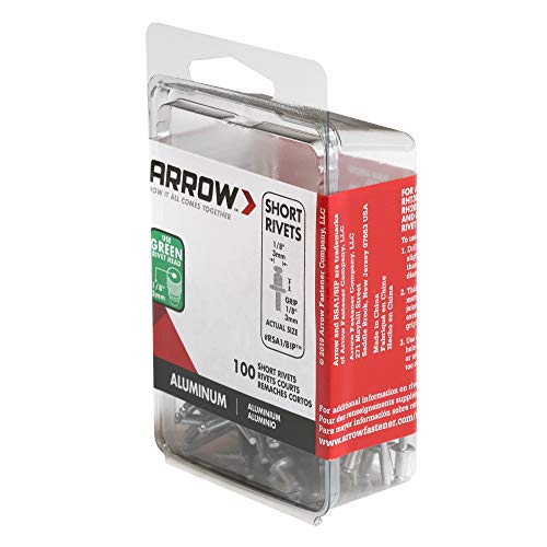 Arrow Fastener RSA1/8IP Short Aluminum 1/8-Inch Pop Rivets thumb #1