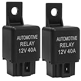 2Pcs 12V 40A Relay, Automotive 4 Pin Relays Fit for YL-388-S FLS821 Fog Driving Light, 12VDC 30A Universal Heavy Duty SPST Relay Replacement Kit for Air Fan Conditioner Starter Bar Wire Wiring Harness