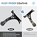 4PCS Front Lower Control Arm w/Ball Joint for 2000-2005 Celica, 2003-2008 Corolla Suspension Kit K640361 K640360 K90309