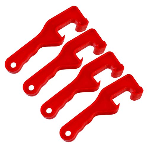 ULTECHVO 4 peças abridor de tampa de plástico de 5 litros abridor de tampa de lata para ferramentas