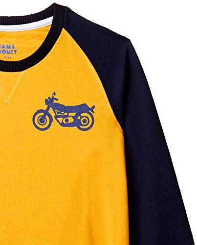 Image of Amazon Brand - Jam & Honey Boy's Cotton Lightweight All Weather Sweatshirt