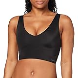 Herausnehmbare Polsterung Calvin Klein Damen Lght Lined (V Neck) Bralette, Schwarz (Black 001), (Herstellergröße: L)