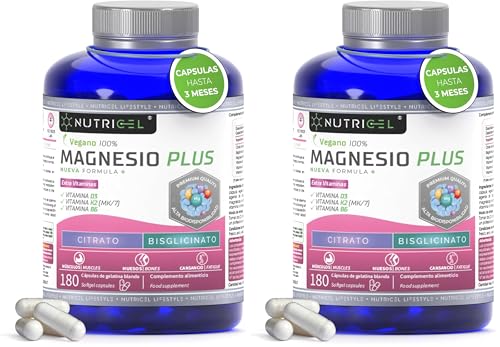 Anti-fatigue : Magnésium Bisglycinate et Citrate avec Vitamines B6 D3 K2