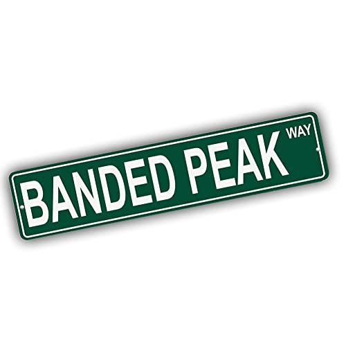 Brotherhood Aluminum Street Sign for Banded Peak - Colorado Man Cave Decor