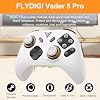 Funda para FLYDIGI Vader 5 Pro, cubierta protectora de silicona NOUKAJU, a prueba de caídas, rayones, golpes y polvo, funda protectora para controlador FLYDIGI Vader 5 Pro (blanco) 4