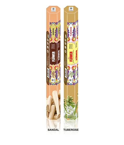 Chakra Flower Premium Aroma Sticks – Feel The Blossomy Aroma - 120 Incense Sticks - Use At Home Office - Pack Of 6 Natural Fragrance Sticks – Long-Lasting Scented Incense Sticks #TOP4