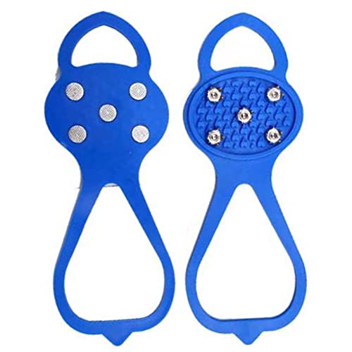 Crampons D'extérieur Antidérapants Pour L'hiver Crampons Raquettes à Neige 10 Clous à Neige Grips Griffes à Crampon Crampons D'hiver Universels Antidérapants Pour Marche Randonnée Alpinisme Hiver(M) Cover