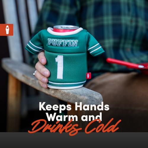 Puffin The Gridiron Jersey Insulated Can Cooler - Risky Red & Sandy White - image 8