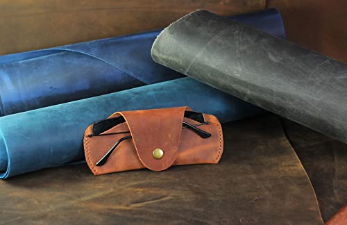 Mymesken Soft Leather Glasses Case- Slim Eyeglass Sleeve Case- Protective Sunglass Case For Men And Women- Retro Design Eyewear Case (Brown) #TOP4