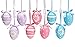 Floral Decorated Hand Painted Easter Egg Home Decor Ornament, 9 Pack