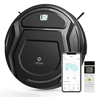 AMAZON - Lefant Robot Vacuum Cleaner, Tangle-Free Suction, Slim, Quite, Automatic Self-Charging, Wi-Fi/App/Alexa/Remote Control, Good for Pet Hair, Hard Floor and Low Pile Carpet, M210 Black