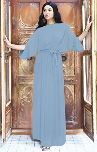 Image of KOH KOH Womens 2026 Flowy Formal Batwing Sleeve Evening Casual Gown