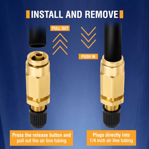 Image of Torque 10 pcs 1 /4 inch Air Inflation Schrader Valve with Push to Connect