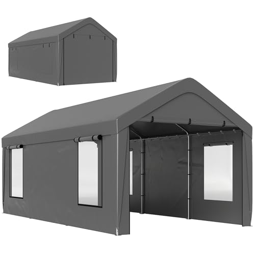 Outsunny Carport Tente de Garage 3 x 6 m abri Voiture...
