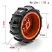 GoolRC RC Paddle Tires, 4PCS Off Road Snow Sand Rubber Tires Hex 12mm Wheels Replacement for 1/10 Short-Course Truck 727 Slash K1 RC Car (Orange)