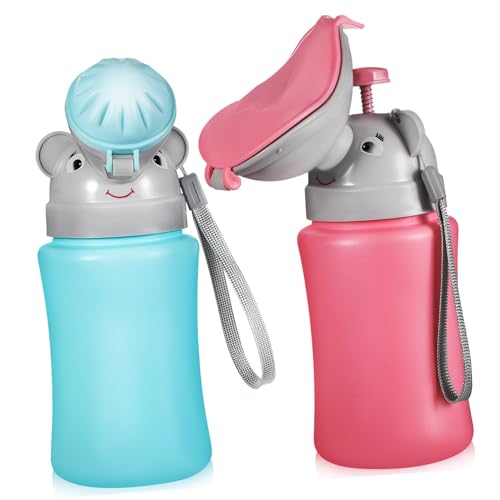 Anneome 2 Piezas Orinal Portátil para Diseño Divertido Antidesbordamiento de Unidades para Viajes Coche y al Aire Entrenamiento para Pequeños