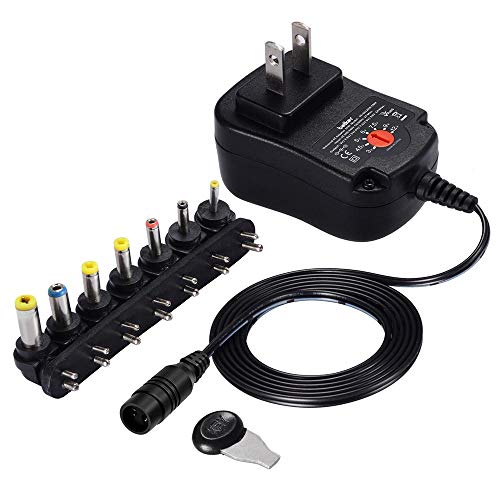 Belker 12W Universal 3V 4.5V 5V 6V 7.5V 9V 12V Ac Dc Adapter Power Supply For Household Electronics Mp3 Routers Tv Boxes Lcd Tablets Cctv Ip Cameras Max. 1000Ma [Bb] #TOP6