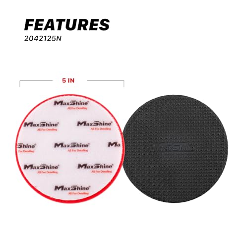 Image of Maxshine Universal 5 inch Heavy Grade Clay Pad - Reusable Clay Disc for Car Detailing, Removes Overspray, Brake Dust, Sap & Water Spots - Works by Hand or Machine - Fast & Long-Lasting Decontamination