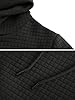 YuKaiChen Men's Pullover Hooded Sweatshirts Plaid Jacquard Long Sleeve Drawstring Hipster Casual Hoodies Black M #3