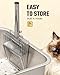 Pawccoli Cat Litter Scoop - Stainless Steel Metal Cat Litter Scoop -Large Size, Deep Shovel, Long Handle, Poop Sifting, Durable, Heavy Duty,Kitten Pooper Lifter for Litter Box