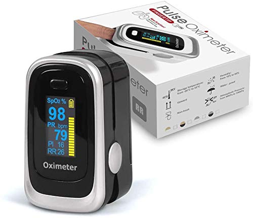 Accuracy OLED Finger Pulse Monitor with Lanyard and Storage Case, Accurate Blood Oxygen
