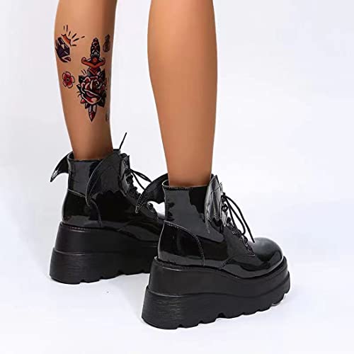 Image of Ulalaza Women Mary Jane Dress Pumps Lolita Shoes Cute Platform Gothic Double Ankle Strap Round Toe Chunky Heel Uniform Pumps Shoes Perfect for School Party Business Work Dance Date Night Club