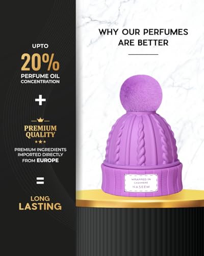 Image of NASEEM Wrapped In Cashmere Women's Perfume 80ml | Floral & Fruity Eau de Parfum | Freesia, Lemon, Strawberry & Vanilla Notes | Long-Lasting Elegant Fragrance