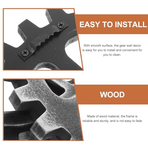 Décoration murale à engrenages pour salon rétro et bar industriel - 3