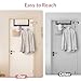 2 Packs Over The Door Towel Rack with 6 Hooks, Heavy Duty Over Door Hooks for Hanging Clothes Coat Hat Jacket, Door Hanger Home Organizer for Bathroom Closet Bedroom Kitchen Dorm Room (2, Black)