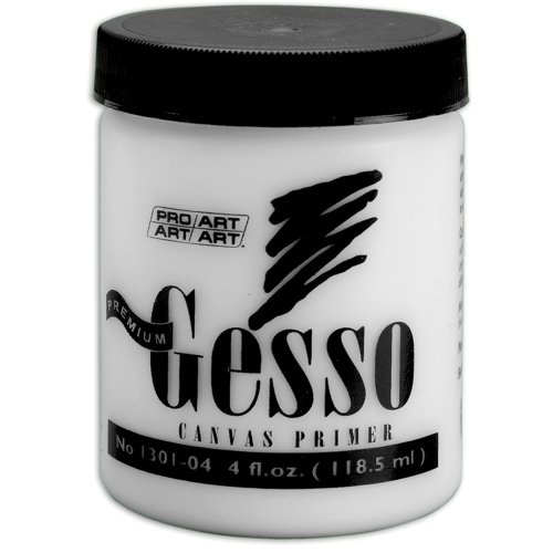 Pro Art Premium Gesso Canvas Primer, 4oz