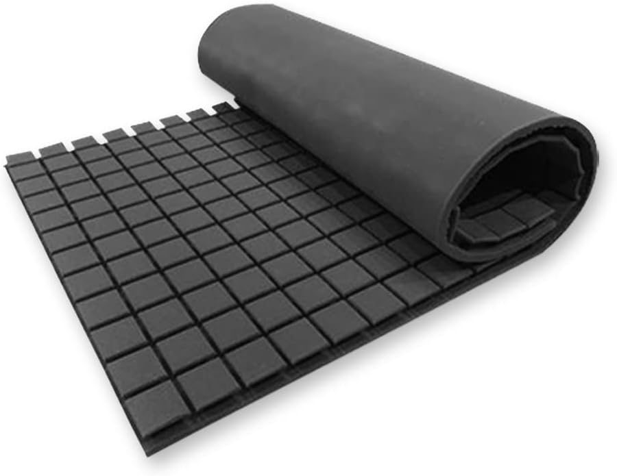 6'x3' Turbo Acoustic Foam Sheets | Pro-Grade Noise Reduction & Sound Clarity for Musicians & Content Creators | 2-Inch Charcoal Black (Pack of 1)