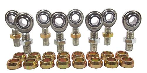 QSC 5/8 X 5/8-18 Economy 4-Link Rod End Kit with 5/8 Steel Cone Spacers, Rod End, Heim Joint