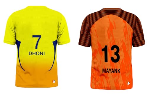 Image of Sports India IPL Cricket Team T Shirt Jersey Combo for (Kid's, Boy's & Mens) L744