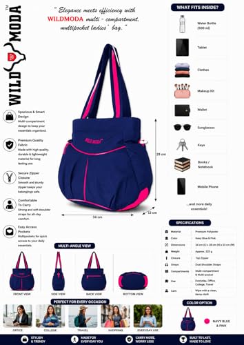 Image of WILD MODA Women's Tote & Shoulder Bag (Set of 1) | Set of 1