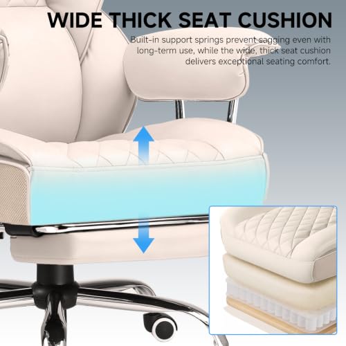 Image of GTPLAYER Gaming Chair,Office Chair with Pocket Spring Lumbar Support, Ergonomic Comfortable Wide Office Desk Computer Chair with Outward Fixed Soft Armrests and Footrest（Gray Pink）