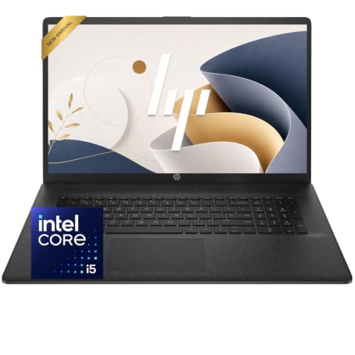 Image of HP 17.3 Inch Business Laptop, Intel Core 5 120U, 16GB RAM, 256GB SSD, WI-FI 6, Anti-Glare Display, 2026 Edition, Windows 11 with Office 365 for The Web