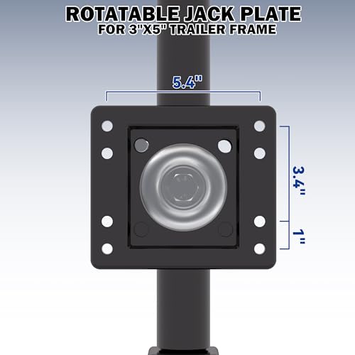 Image of 1200lbs Boat Trailer Jack with Wheel,10 inch Lift, Utility Trailer Jack | Bolt On Tongue Jack for RV, Boat, Trailer and More