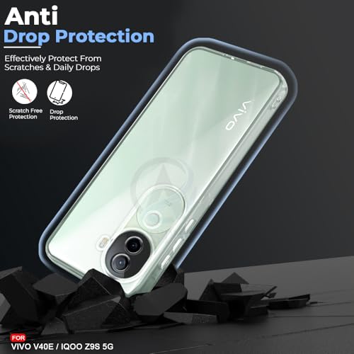 Image of AESTMO Back Case Cover for Vivo V40E 5G / iQOO Z9S 5G | Crystal Clear Design | Shock Proof Design | Transparent Back Case Cover for Vivo V40E 5G / iQOO Z9S 5G (Transparent, TPU)