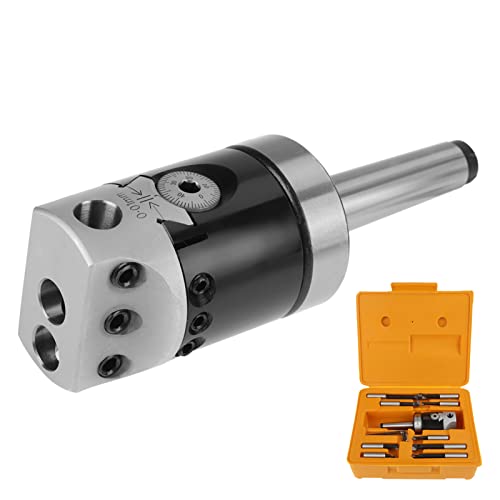 1 Satz Fräsmaschinenzubehör MT2 M10 F1-12 50-mm-Bohrkopf mit 9 Stück 12-mm-Bohrstangen Zum Bohren von Außenringen und Zum Bohren von Endflächen