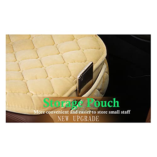 Gcartour 2Pack Car Seat Cushion,Non-Slip Rubber Bottom With Storage Pouch,Premium Comfort Memory Foam,Driver Seat Back Seat Cushion,Car Seat Pad Universal (Black) #TOP3