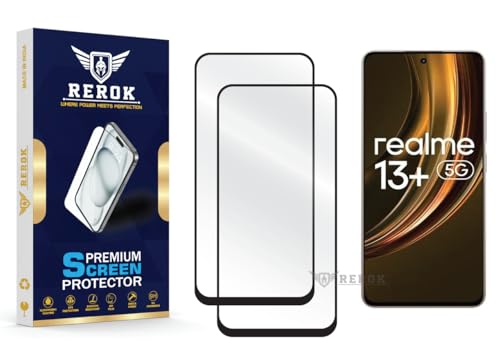 Image of Gorilla Tempered Glass Screen Protector Compatible with Realme 13 Plus [Pack of 2] | Edge-to-Edge, Bubble-Free, Case Friendly, Easy Installation Kit