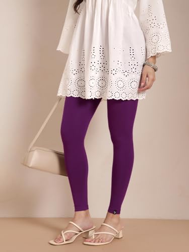 Image of TWIN BIRDS Women Viscose Ankle Leggings | Stretchable Kurti Wear Bottom