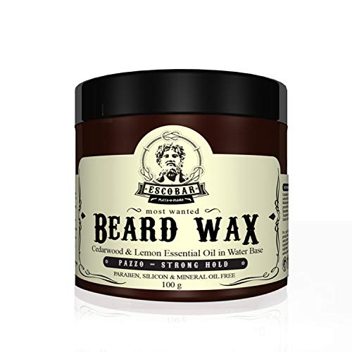 ESCOBAR Most Wanted Beard Wax For Strong Hold, Beard Growth, Deeply Nourishes Dead Skin Cell, Soft & Smooth Beard, Men, 100g